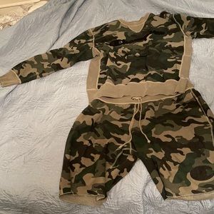 Champion sweat suit.